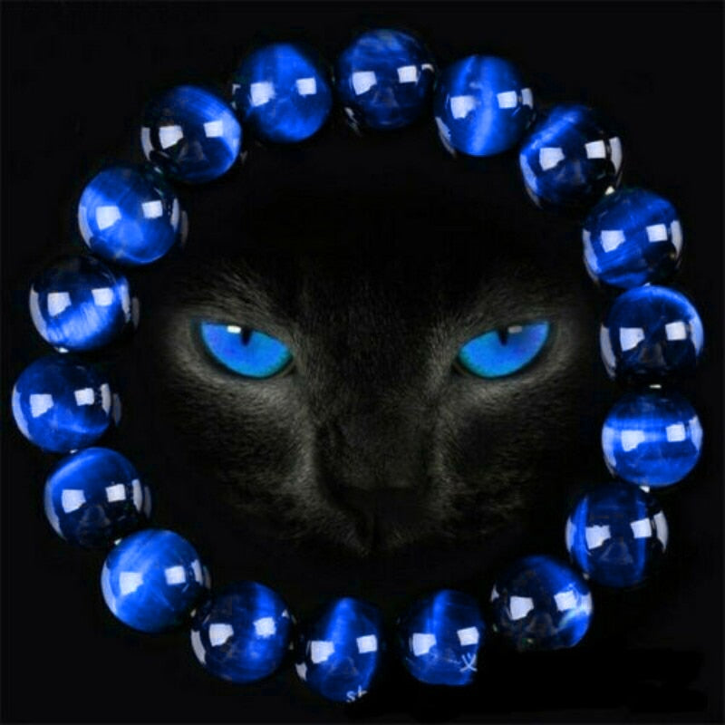 Pulseira Olho de Tigre Azul