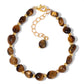 Pulseira Beads Pedras Naturais Banhada a Ouro