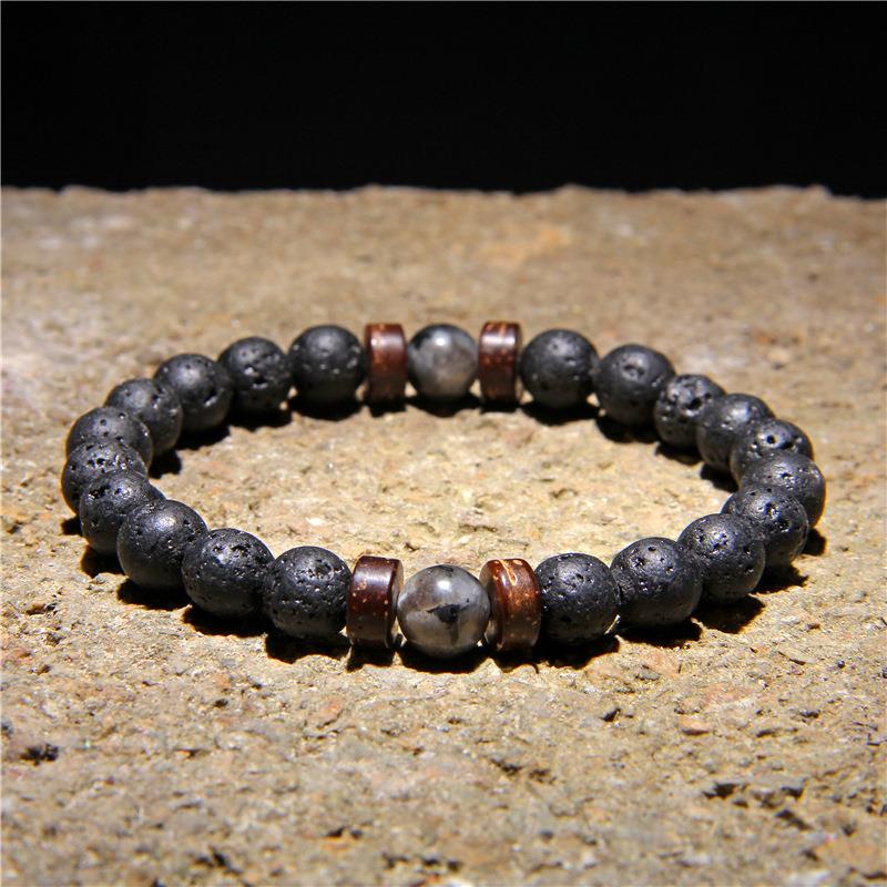 Pulseira Tibetana Lava Vulcânica