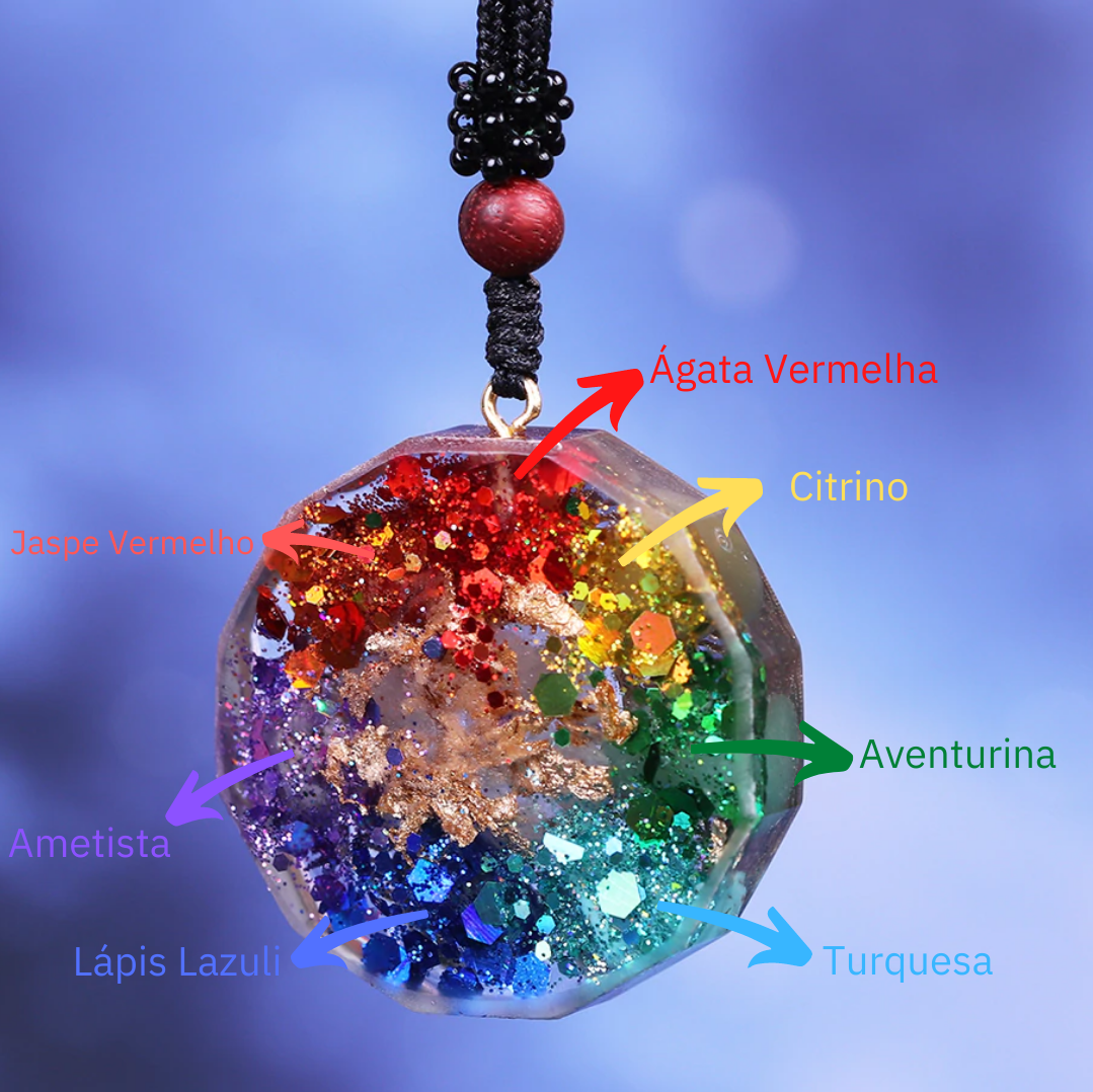 Colar Orgonite dos 7 Chakras - Amuleto Energético – Meditai Brasil - Estilo  & Energia